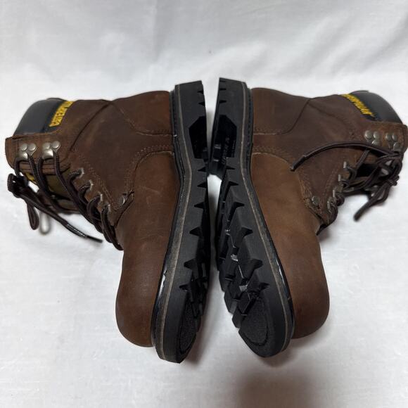 CAT Caterpillar Men\'s Soft Toe Lace Up Work Boot, Dark Brown P72593 size 9.5 main image 5